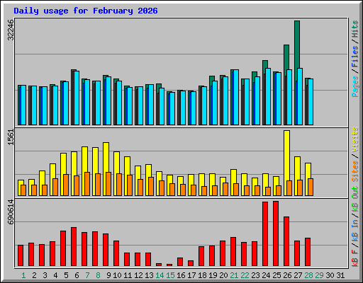 Daily usage for February 2026