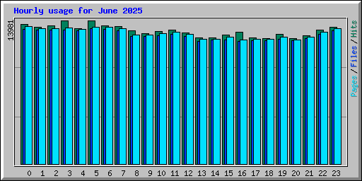 Hourly usage for June 2025
