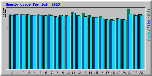 Hourly usage for July 2025