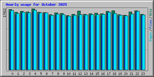 Hourly usage for October 2025
