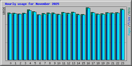 Hourly usage for November 2025